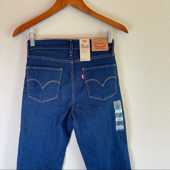 Levi’s 724 Hi Rise Straight Leg Jeans/Sz:27/NWT - Picture 5 of 10